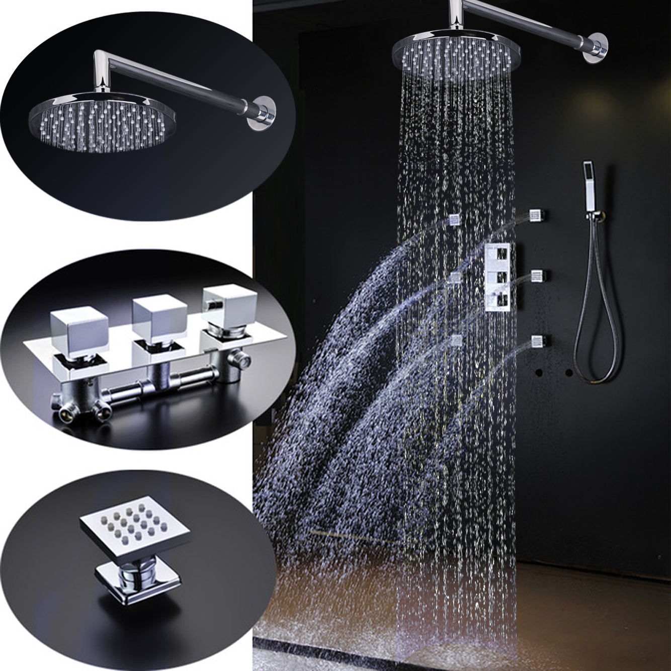 Fontana Vaucluse Round Rainfall Shower System Fontana Showers Big Sale Now On